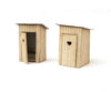 Walthers Ho 4112 Outhouse Pkg(2) - Laser-Cut Wood Kit Each 1/2 X 1’’ 1.4 1.5 2.7Cm Structures
