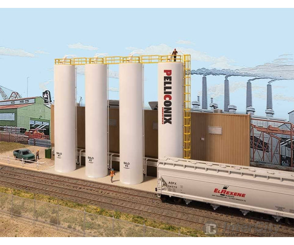 Walthers HO 4146 Plastic Pellet Plant Background Building - Kit Structures