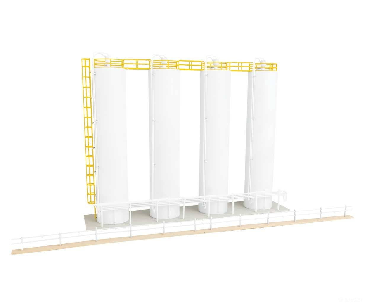 Walthers HO 4146 Plastic Pellet Plant Background Building - Kit Structures