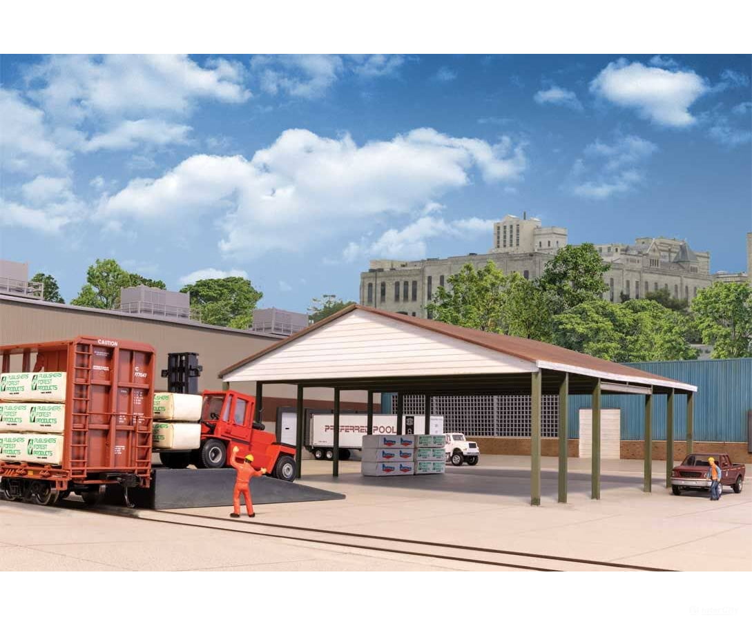 Walthers HO 4180 Open Air Intermodal Shed - Transload Facility - Kit Structures