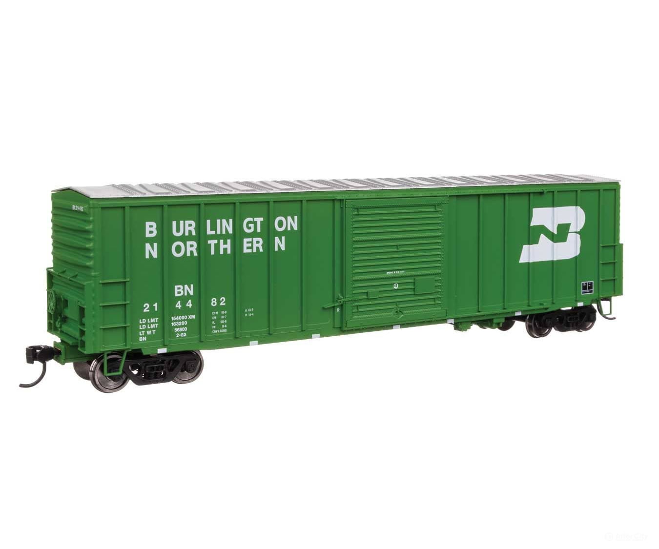 Walthers HO 46028 50’ ACF Exterior Post Dreadnaught End Plate B Boxcar - Burlington Northern #214482 - Freight Cars