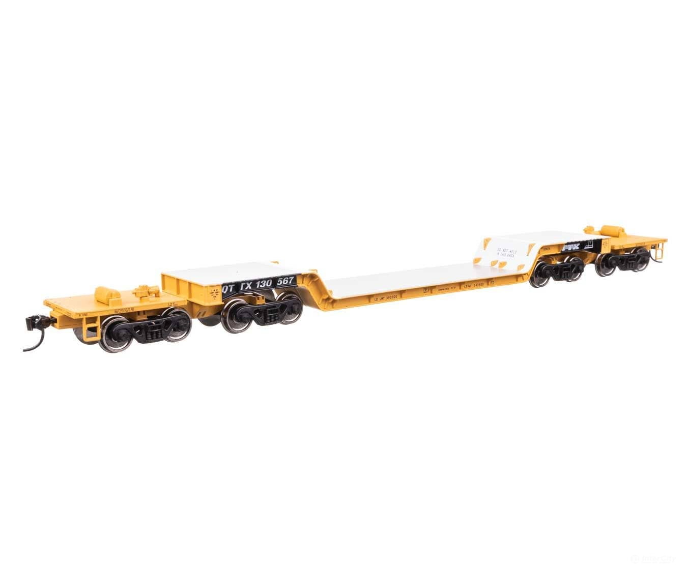 Walthers HO 50239 81’ 8-Axle Depressed Center Flatcar - TTX QTTX #130567 Freight Cars