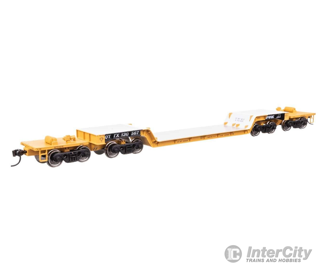 Walthers HO 50239 81’ 8-Axle Depressed Center Flatcar - TTX QTTX #130567 Freight Cars