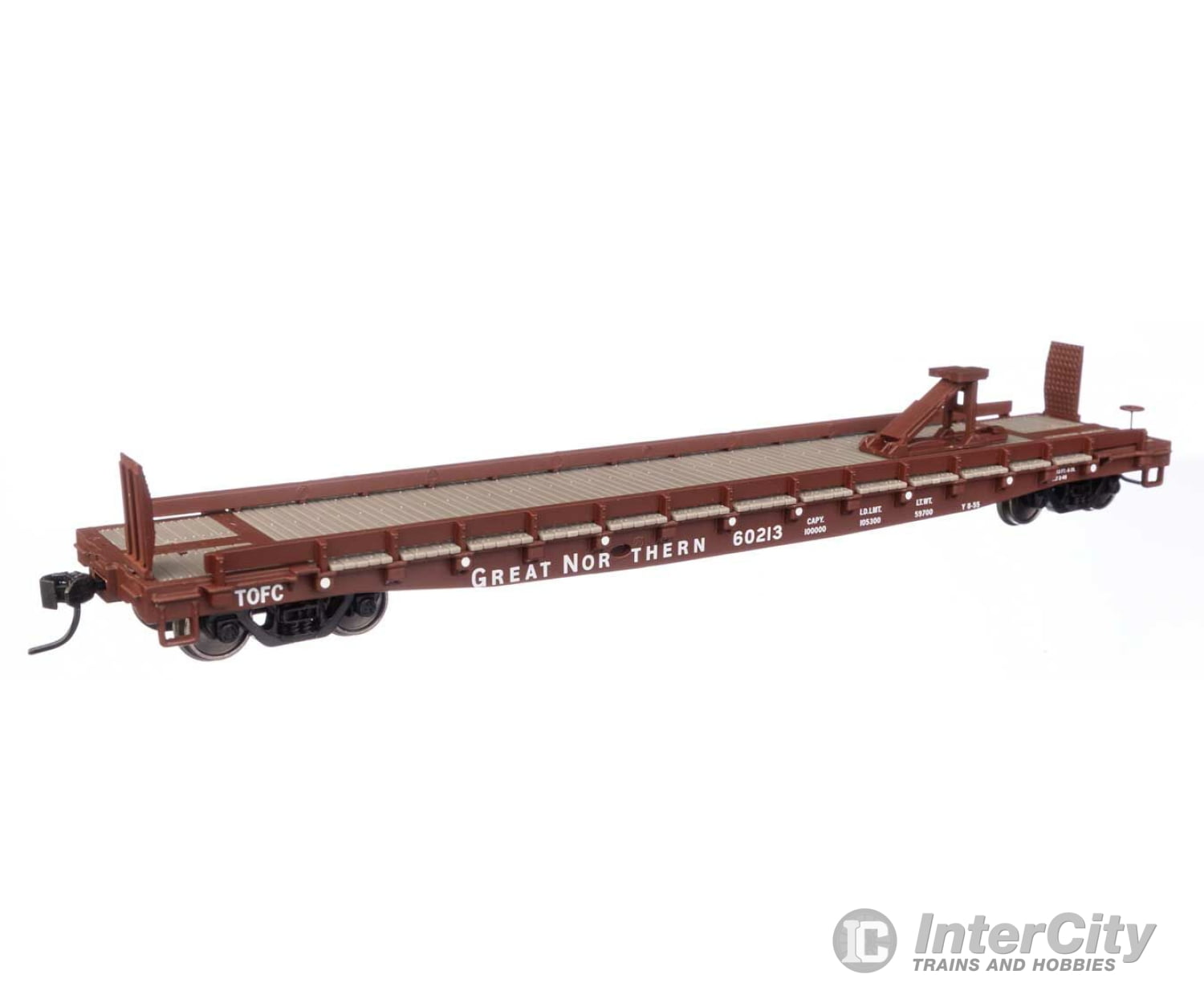 Walthers Ho 50505 53’ Gsc Piggyback Service Flatcar - Ready To Run -- Great Northern #60213