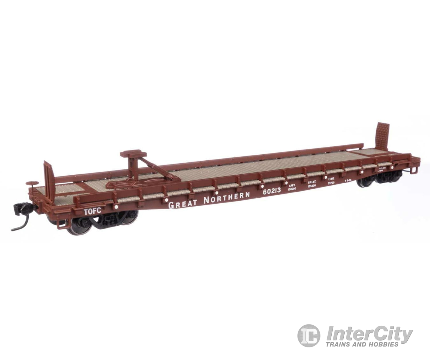 Walthers Ho 50505 53’ Gsc Piggyback Service Flatcar - Ready To Run -- Great Northern #60213