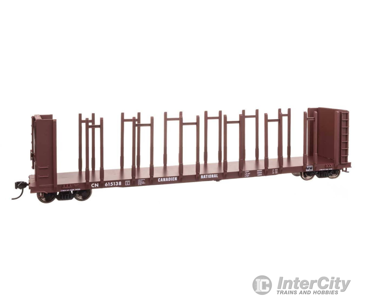 Walthers HO 50802 63’ Pulpwood Flatcar - Ready to Run - Canadian National #615138 Freight Cars