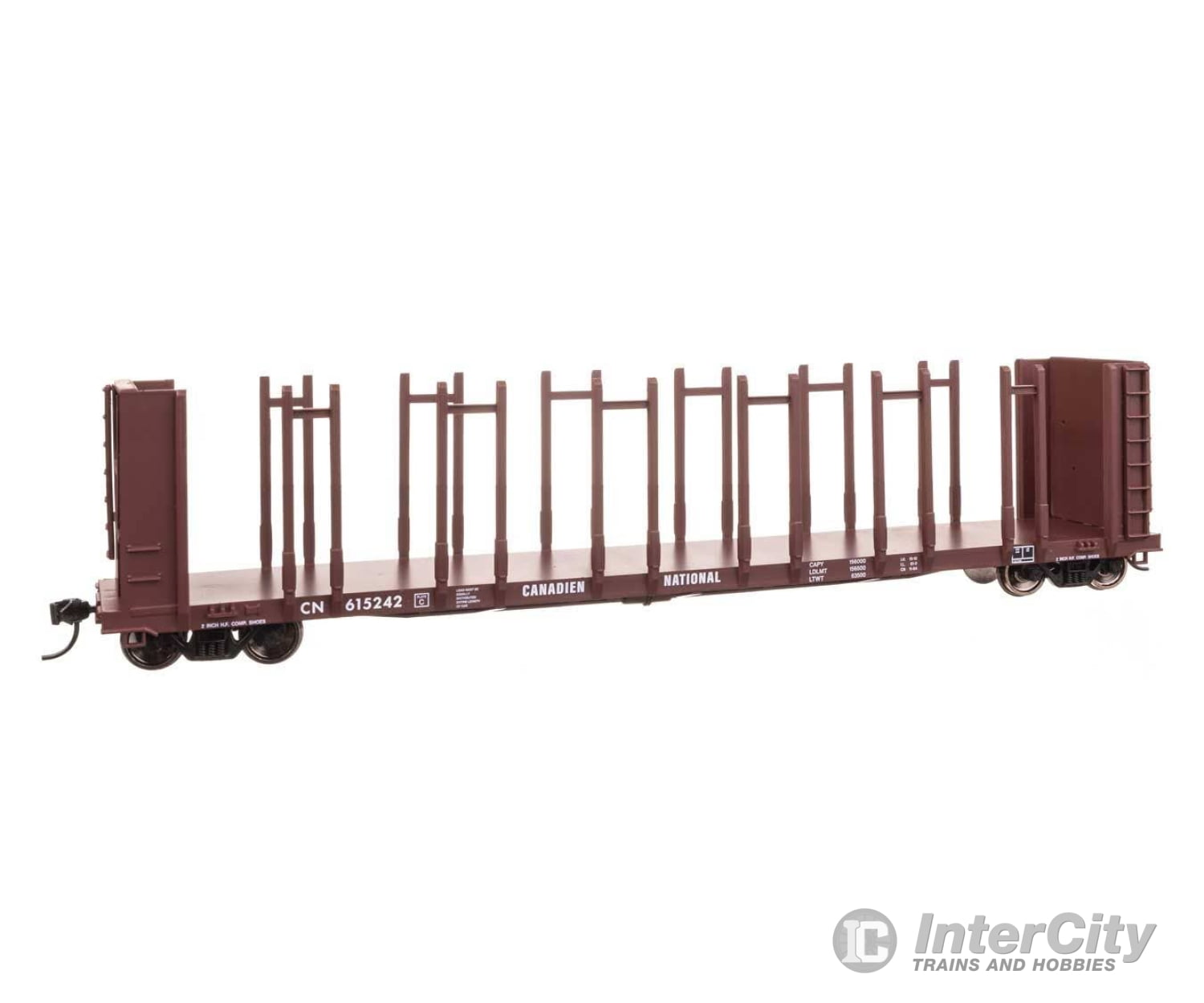 Walthers HO 50803 63’ Pulpwood Flatcar - Ready to Run - Canadian National #615242 Freight Cars