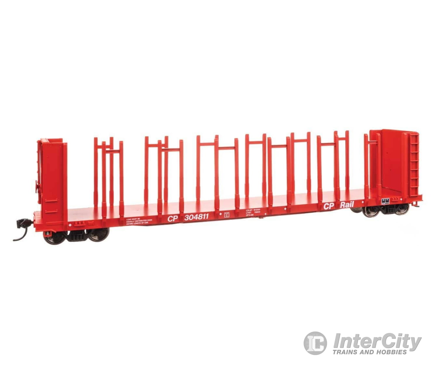 Walthers HO 50804 63’ Pulpwood Flatcar - Ready to Run - Canadian Pacific #304811 Freight Cars