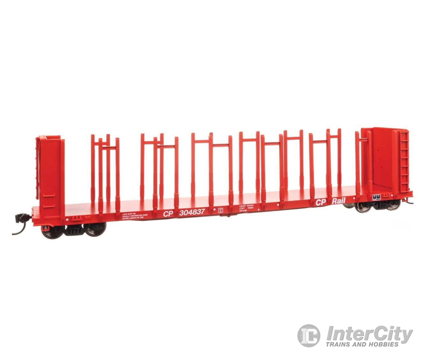 Walthers HO 50805 63’ Pulpwood Flatcar - Ready to Run - Canadian Pacific #304837 Freight Cars