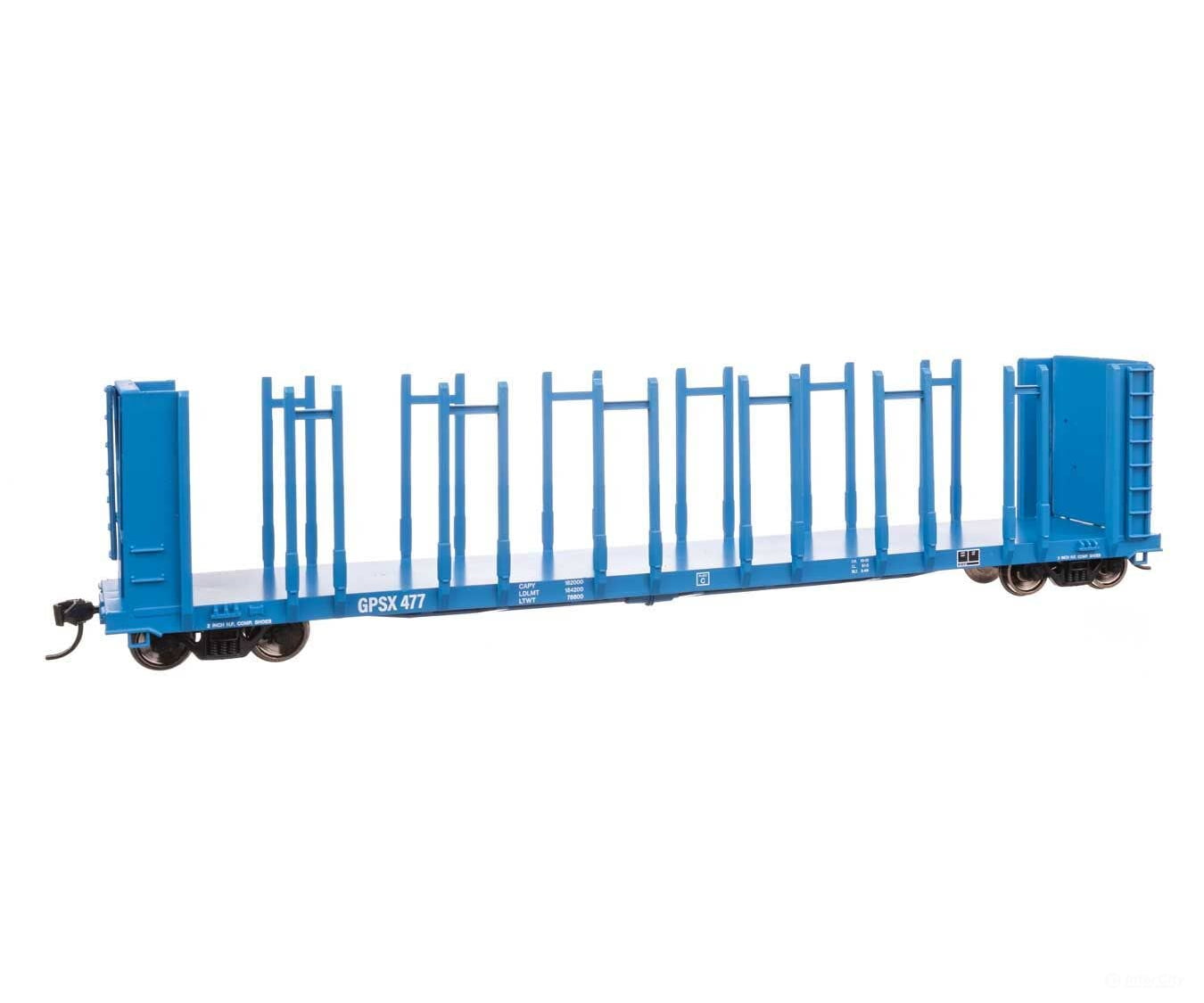 Walthers HO 50809 63’ Pulpwood Flatcar - Georgia Pacific #477 - Freight Cars