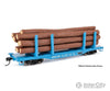 Walthers HO 50918 45’ Logging Flatcar - Ready to Run - Georgia Pacific #223 Freight Cars