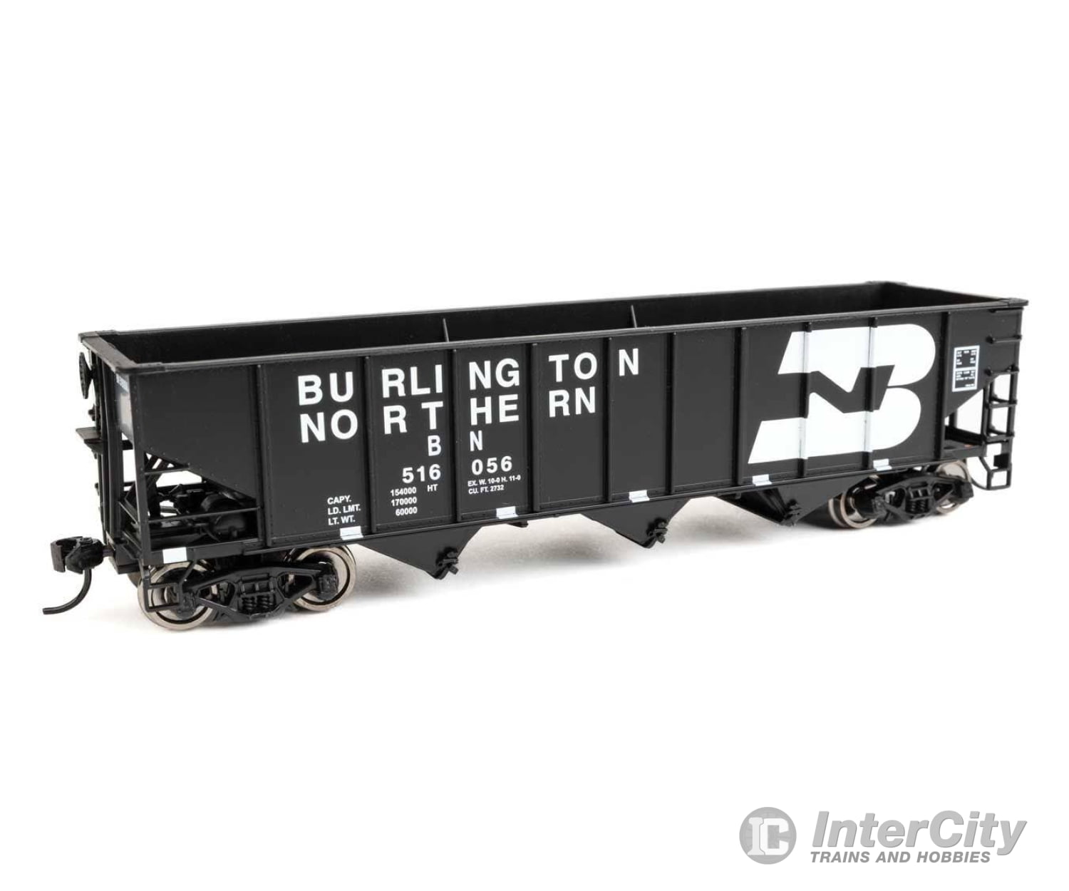 Walthers HO 56705 70-Ton AAR 3-Bay Open Hopper - Ready to Run - Burlington Northern #516056 Freight Cars