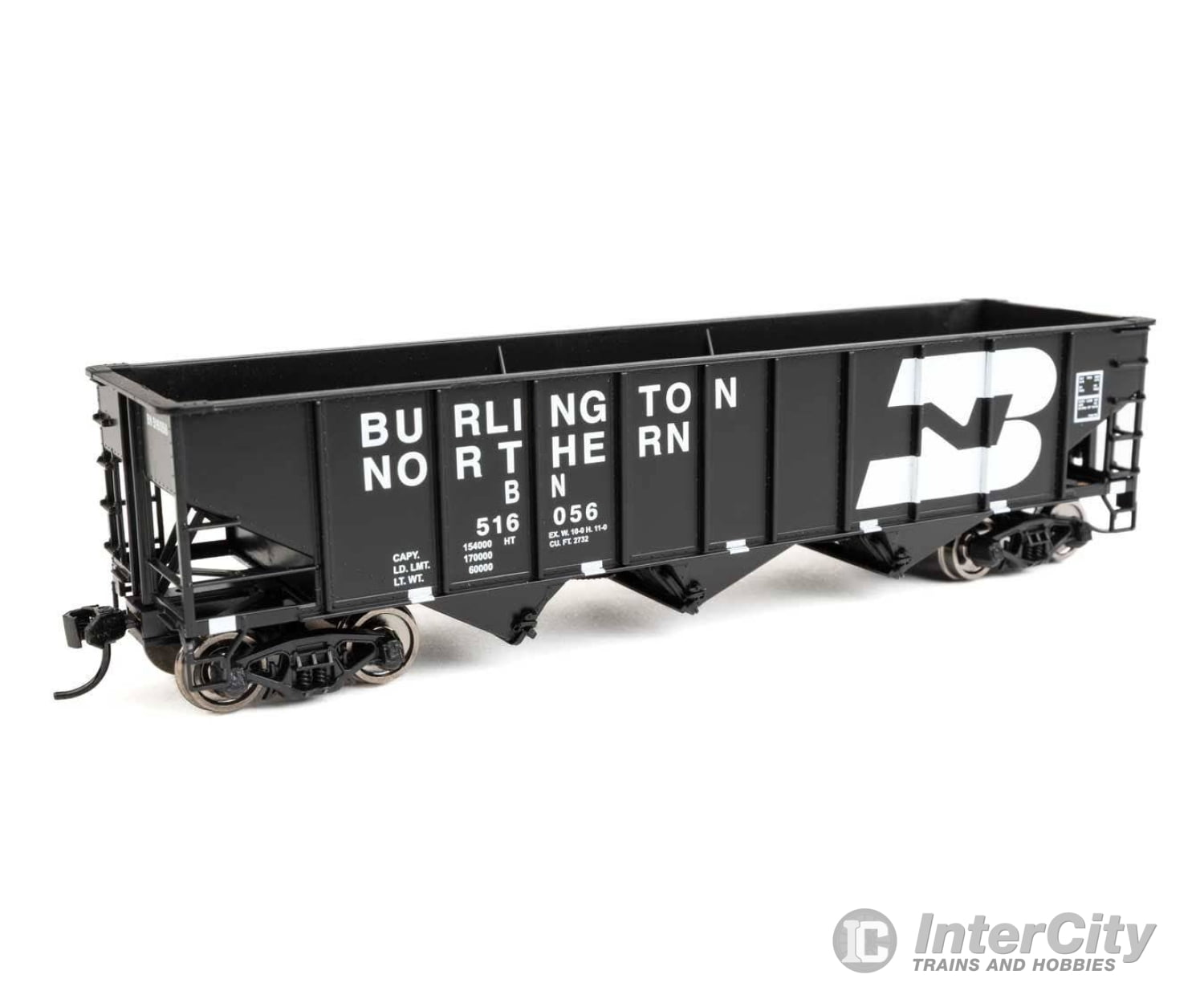 Walthers HO 56705 70-Ton AAR 3-Bay Open Hopper - Ready to Run - Burlington Northern #516056 Freight Cars