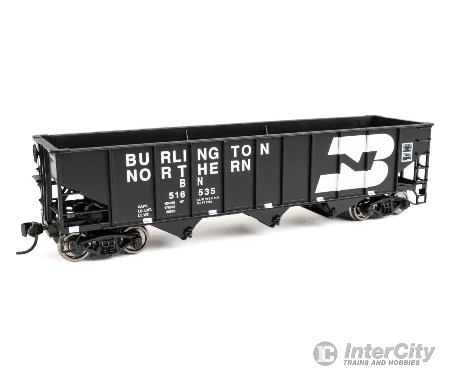 Walthers HO 56706 70-Ton AAR 3-Bay Open Hopper - Ready to Run - Burlington Northern #516535 Freight Cars