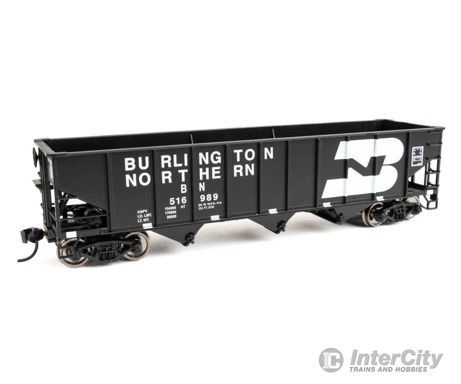 Walthers HO 56707 70-Ton AAR 3-Bay Open Hopper - Ready to Run - Burlington Northern #516989 Freight Cars