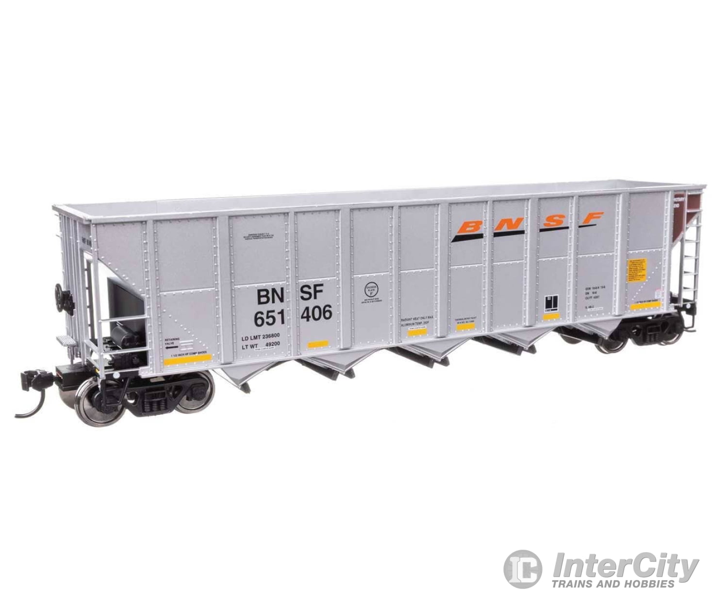 Walthers HO 56869 50’ RD-4 Hopper 3-Pack - BNSF #651406 651477 651582 Freight Cars
