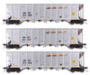 Walthers HO 56869 50’ RD-4 Hopper 3-Pack - BNSF #651406 651477 651582 Freight Cars