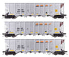 Walthers HO 56869 50’ RD-4 Hopper 3-Pack - BNSF #651406 651477 651582 Freight Cars