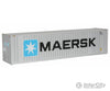 Walthers Ho 8201 40’ Hi Cube Corrugated Container W/Flat Roof - Assembled Maersk Freight Cars