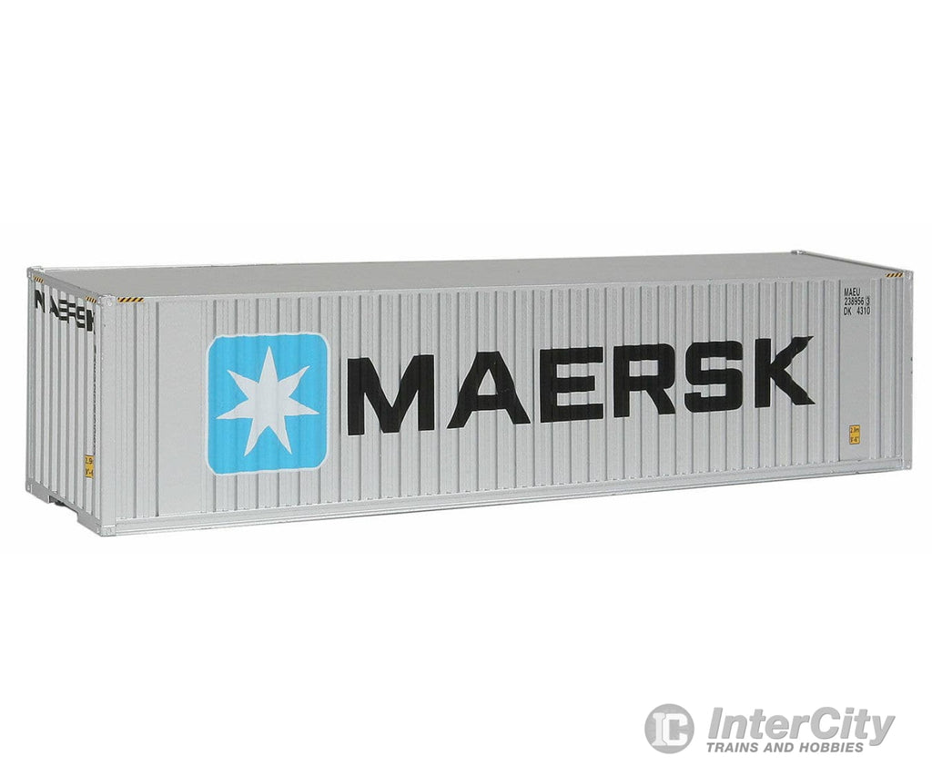 Walthers Ho 8201 40’ Hi Cube Corrugated Container W/Flat Roof - Assembled Maersk Freight Cars