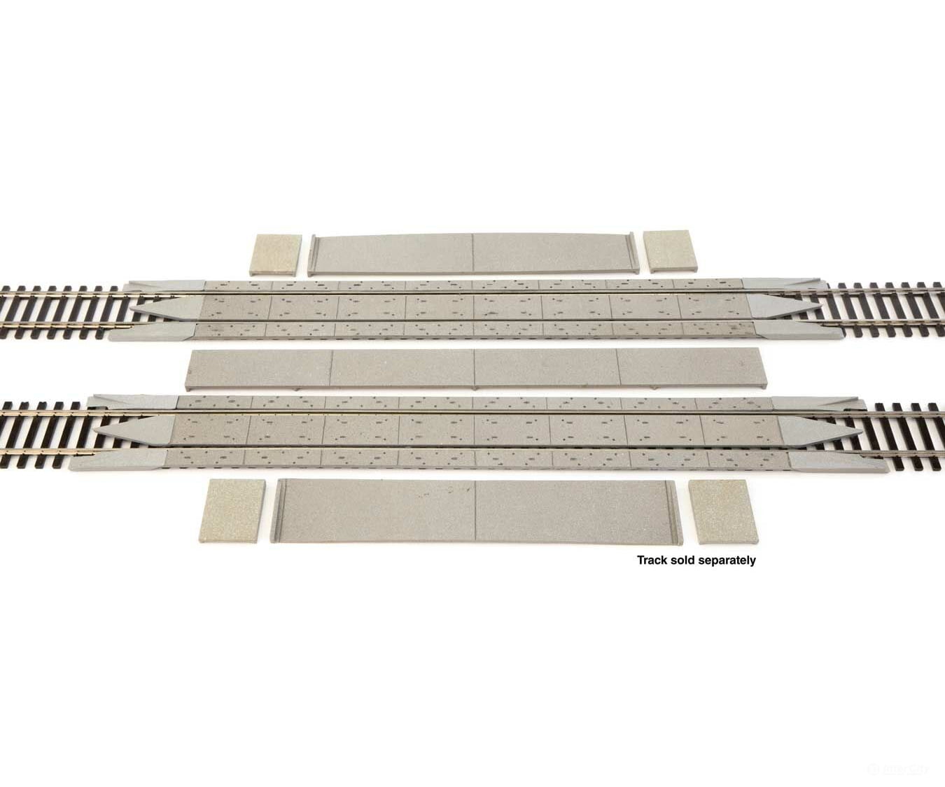 Walthers 83115 Modern Concrete Crossing W/Rerailer Ends -- Kit Track & Turnouts