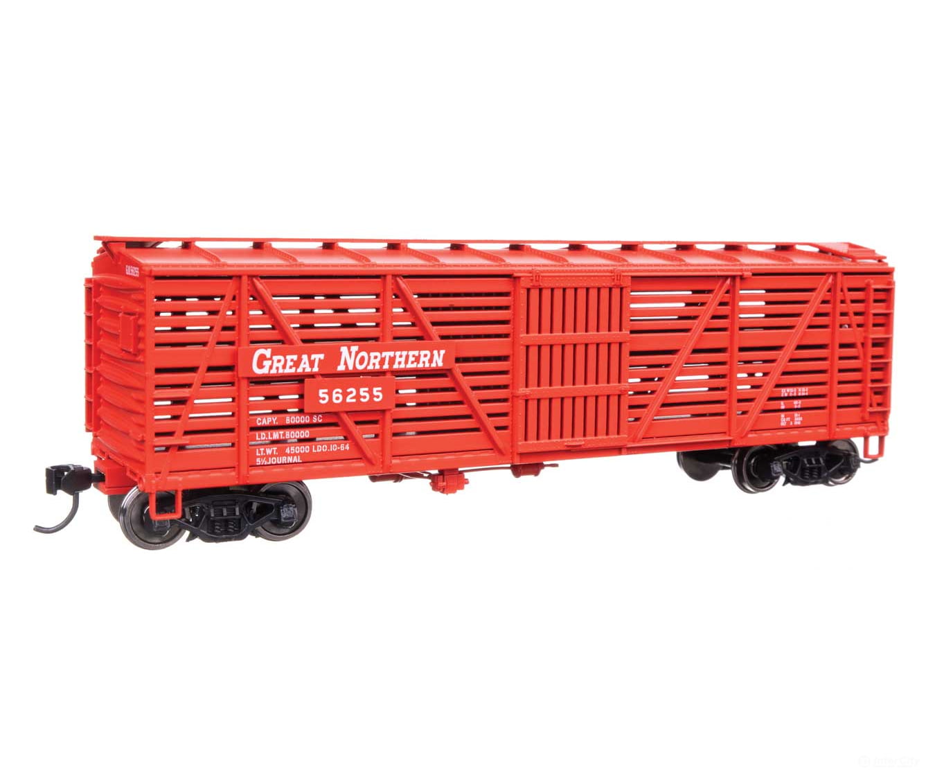 Walthers HO 910-41515 40’ Wood Stock Car with Dreadnaught ends - Great Northern #56255 - Freight Cars