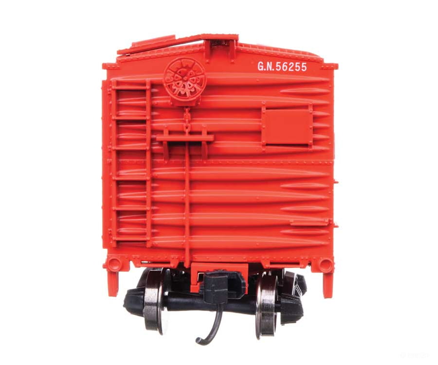 Walthers HO 910-41515 40’ Wood Stock Car with Dreadnaught ends - Great Northern #56255 - Freight Cars