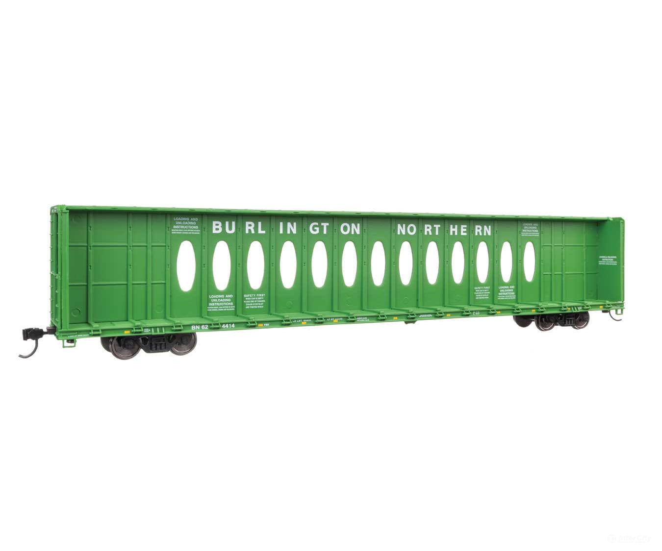 Walthers HO 910-50732 72’ Centerbeam Flatcar w/Opera Windows - Burlington Northern #624414 - Freight Cars