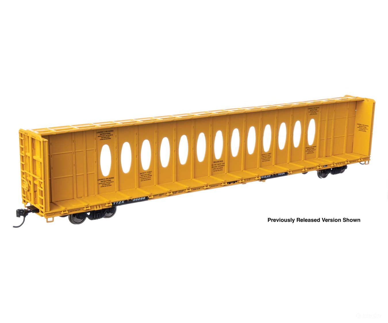 Walthers HO 910-50746 72’ Centerbeam Flatcar w/Opera Windows - TTX #86384 - Freight Cars