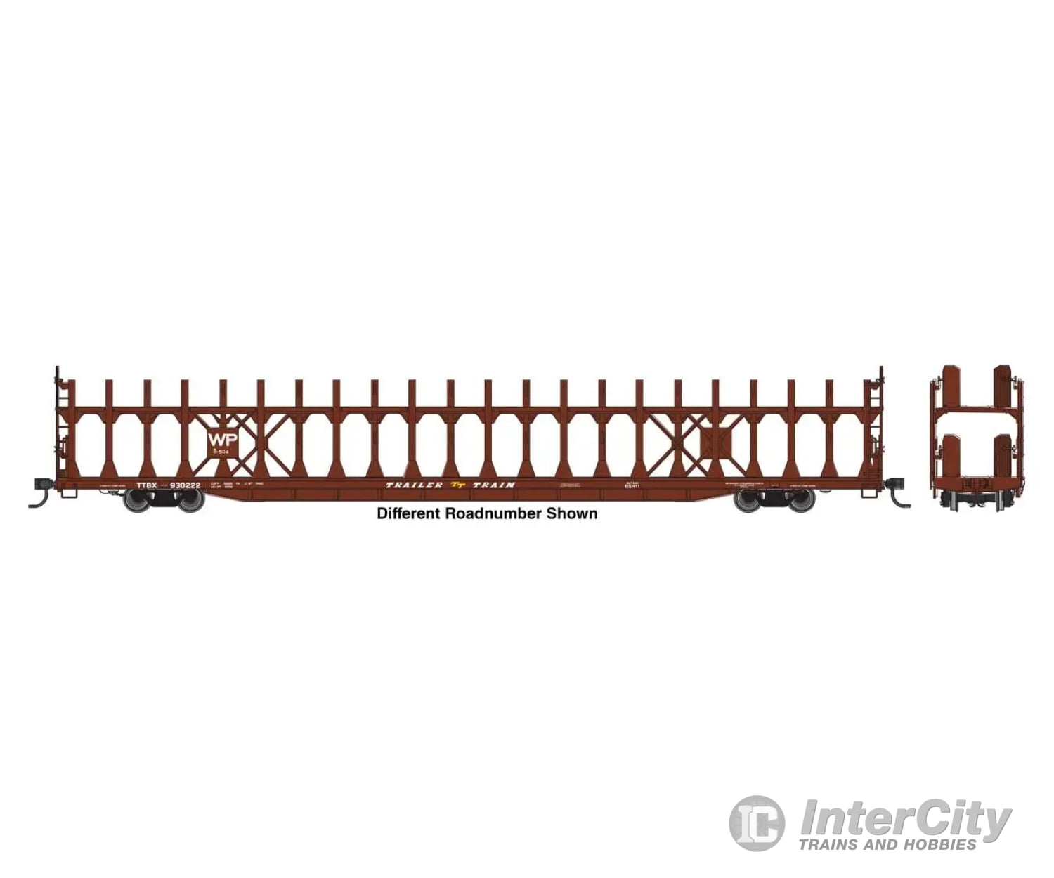 Walthers Ho 910-8046 89’ Flatcar W/Bi-Level Open Auto Rack - Ready To Run Western Pacific #930230