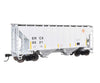 Walthers HO 910-8510 37’ 2980 Cubic-Foot 2-Bay Covered Hopper - Ready to Run - ERCX #9521 - Freight Cars