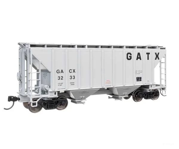 Walthers HO 910-8511 37’ 2980 Cubic-Foot 2-Bay Covered Hopper - Ready to Run - GACX #3233 - Freight Cars