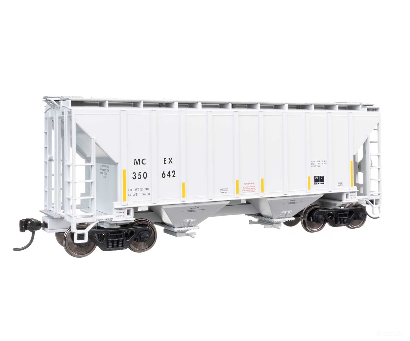 Walthers HO 910-8515 37’ 2980 Cubic-Foot 2-Bay Covered Hopper - MCEX #350642 - Freight Cars