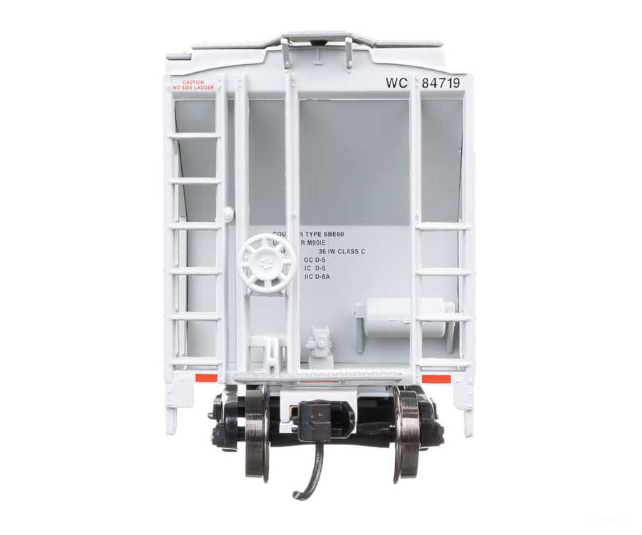 Walthers HO 910-8517 37’ 2980 Cubic-Foot 2-Bay Covered Hopper - Wisconsin Central #84719 - Freight Cars