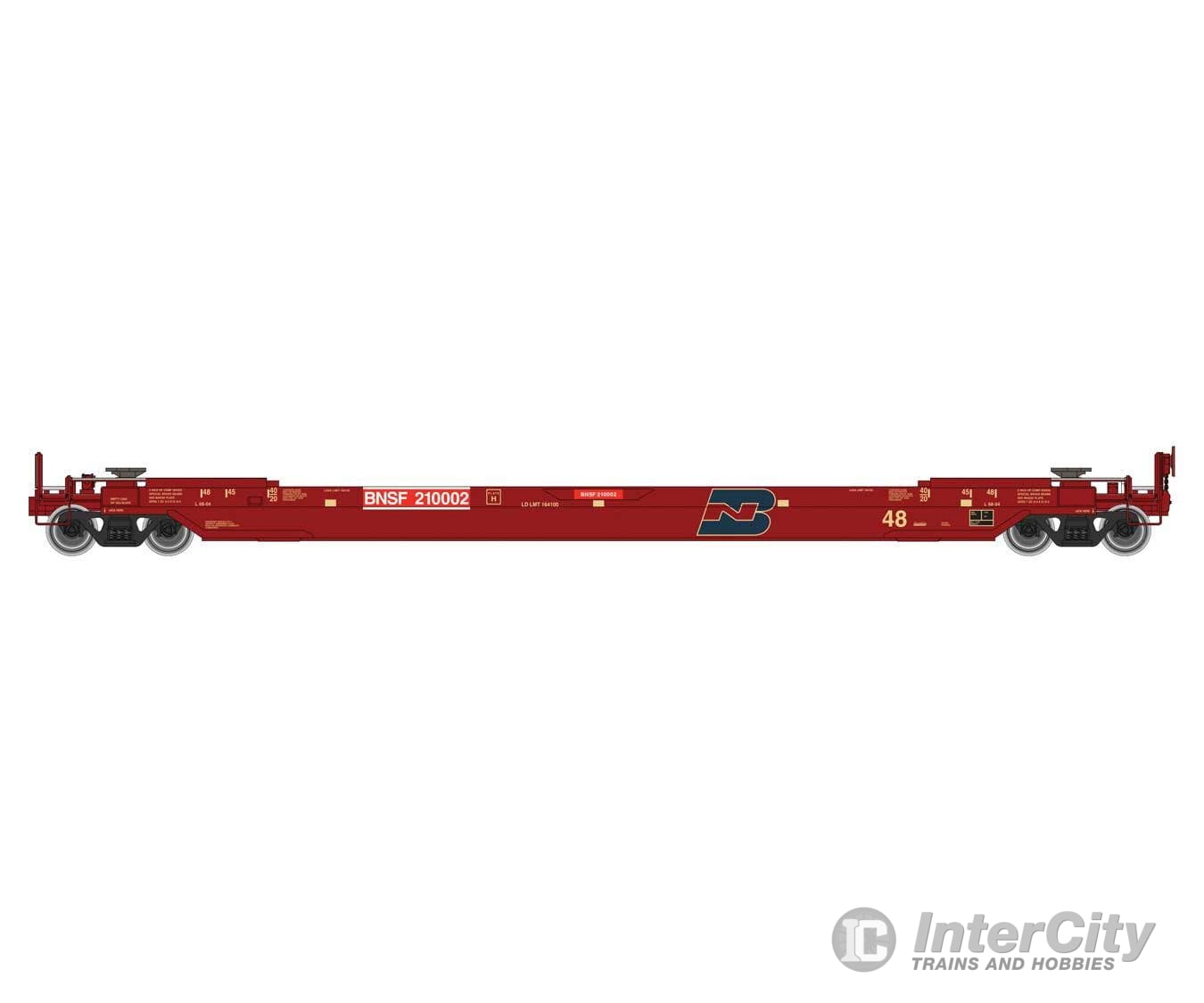 Walthers HO 920-109214 Gunderson As-Built All-Purpose 48’ Well Car - Ready to Run - BNSF #210002 Freight Cars