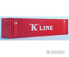 Walthers Ho 933-1704 40’ High Cube Container - K-Line Freight Loads & Containers