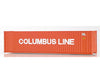Walthers Ho 933-1720 40’ High Cube Container - Columbus Line Freight Loads & Containers