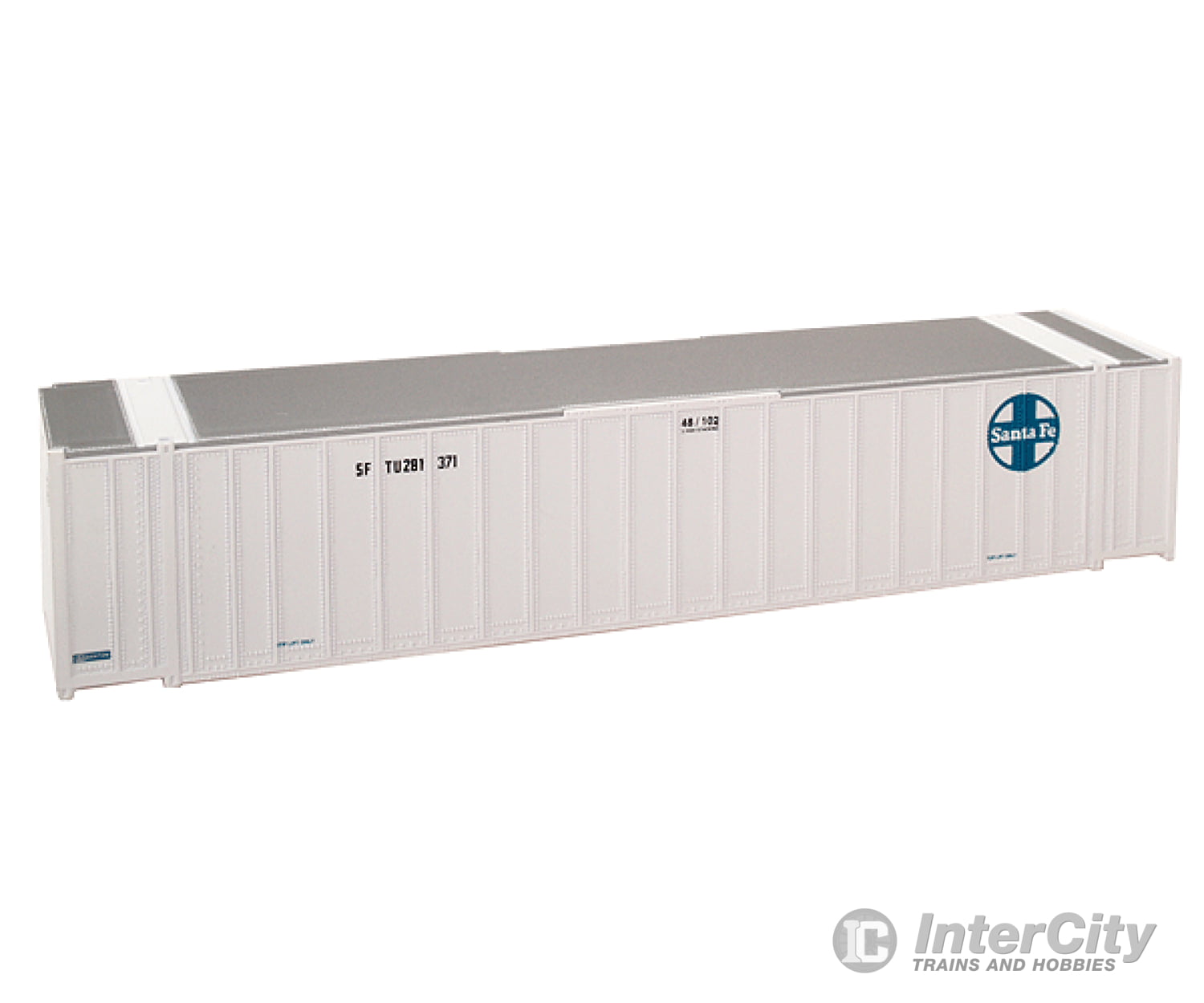 Walthers Ho 933-1817 48’ Stoughton Ribside Exterior Post Container - Santa Fe Freight Loads &