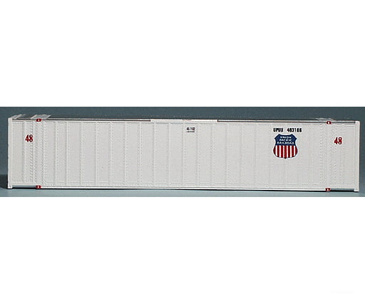 Walthers Ho 933-1823 48’ Stoughton Ribside Exterior Post Container - Union Pacific (White Shield