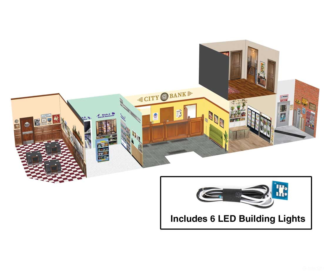 Walthers HO 933-4700 Spaces - Interior Lighting and Detail Insert - Merchant’s Row I - Parts