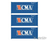 Walthers HO 949-18050 20’ Fully Corrugated Container - 3-Pack - CMA (Older Version) Freight Cars