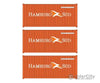 Walthers HO 949-18052 20’ Fully Corrugated Container - 3-Pack - Hamburg Sud Freight Cars
