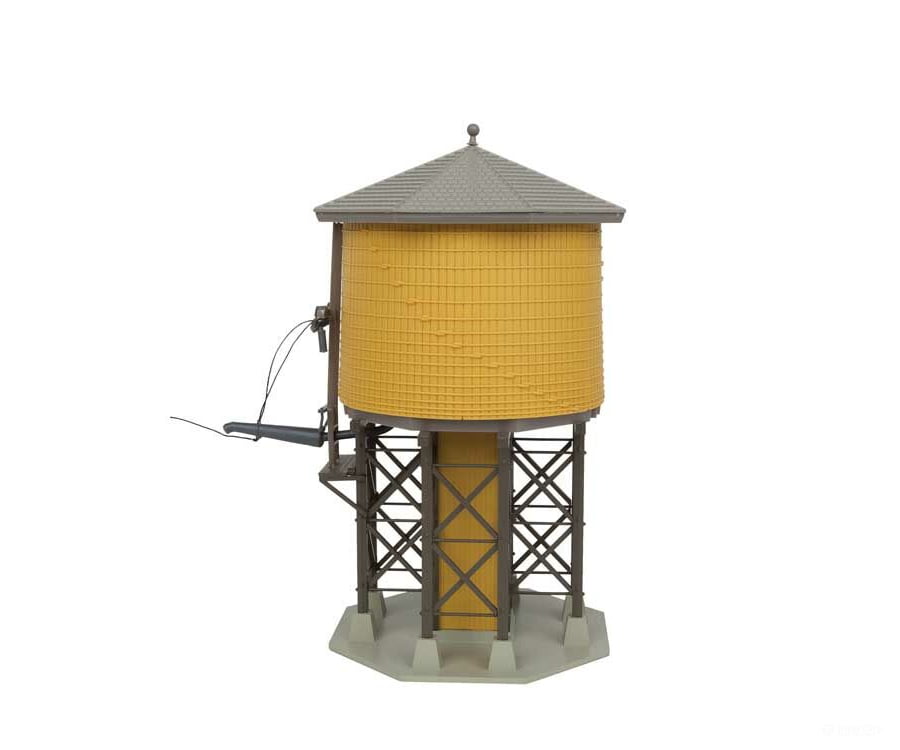 Walthers Cornerstone 2813 Wood Water Tank - Built-Ups -- Assembled Yellow Ochre 3-1/2 X 3-7/8
