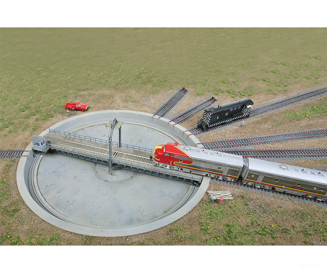 Walthers Cornerstone 2851 Motorized 110 Turntable -- Assembled - 16-7/16 41.7Cm Overall Diameter