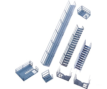 Walthers Cornerstone 2939 Photo-Etched Kit -- Platforms & Stairways Scenery Details