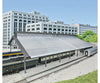 Walthers Cornerstone 2984 Train Shed With Clear Roof -- Kit: 22-3/8 X 11-9/16 6-1/4’ 56.8 29.3