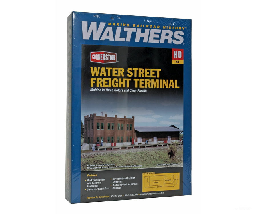 Walthers Cornerstone 3009 Water Street Freight Terminal -- Kit - 20-1/2 X 6-1/4’ 52 15.8Cm