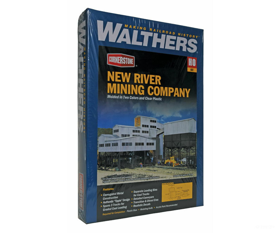 Walthers Cornerstone 3017 New River Mining Company -- Kit - Main Building: 12-1/2 X 9 9-3/8 31.2