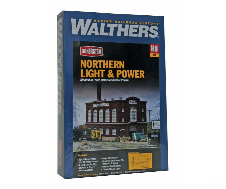 Walthers Cornerstone 3021 Northern Light And Power Powerhouse -- Kit - 12-3/4 X 6-1/2 7’ 31.8