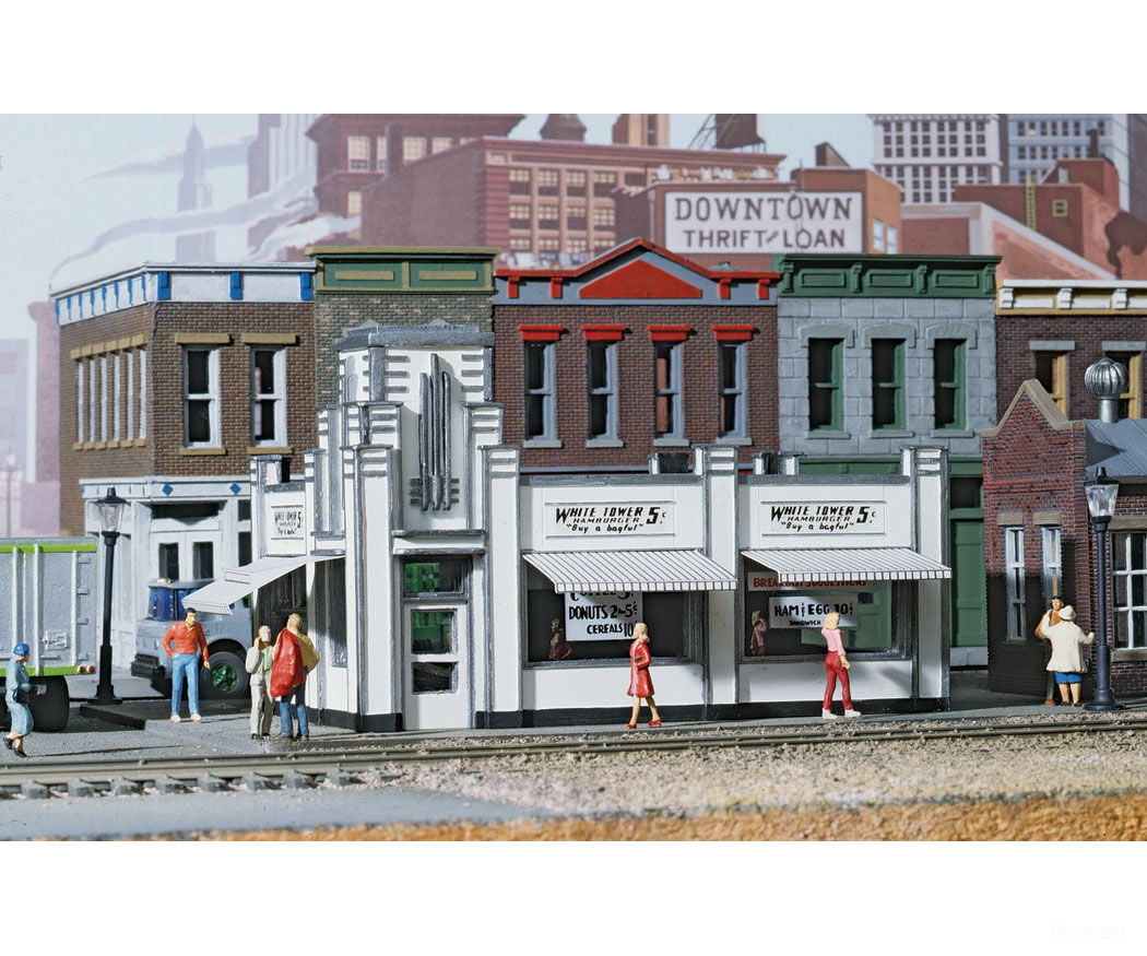 Walthers Cornerstone 3030 White Tower Restaurant -- Kit - 4-5/8 X 3 2-7/8’ 11.8 7.6 7.3Cm Structures